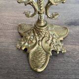 Antique chiselled bronze candlestick