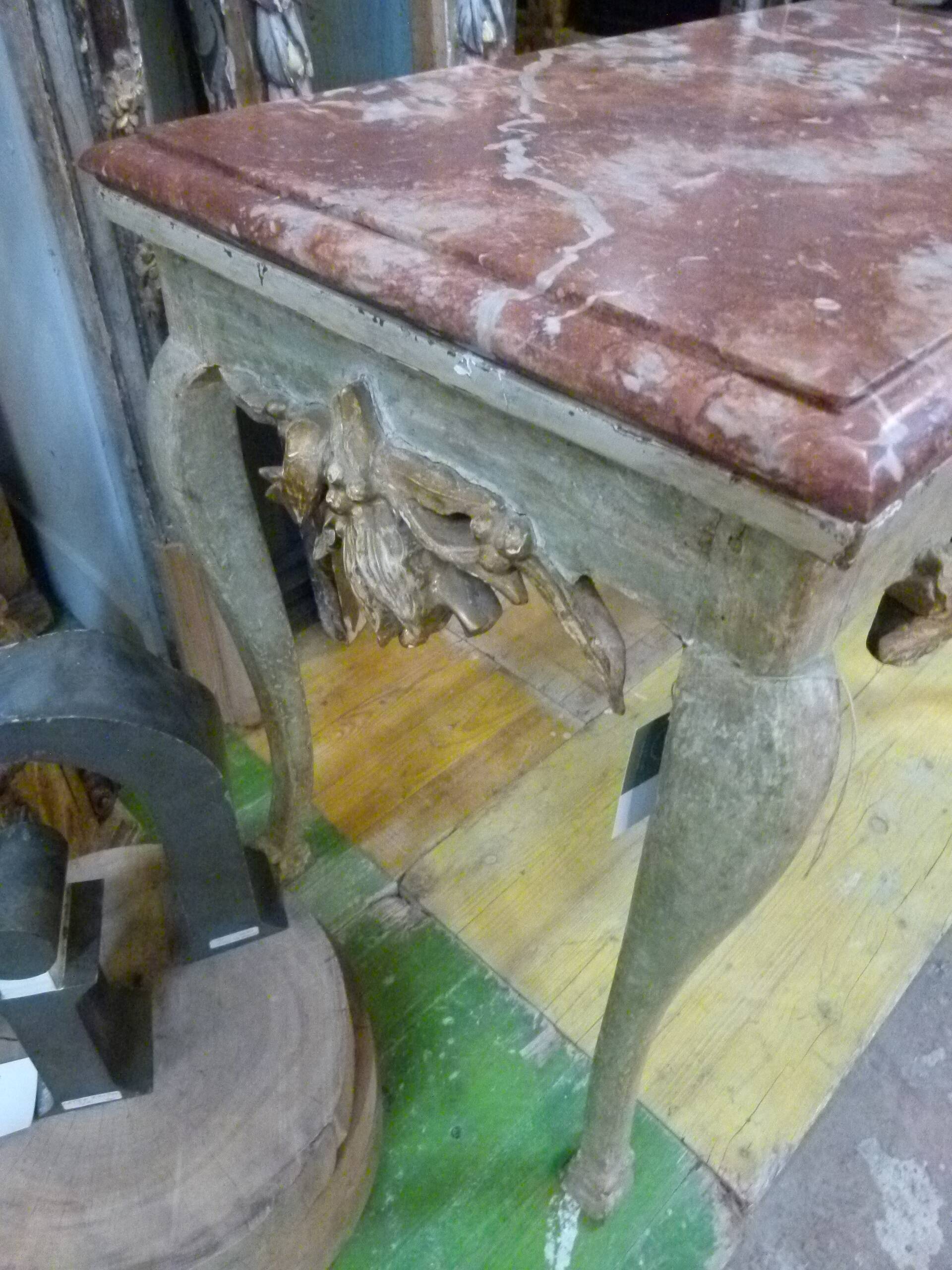 19th century marble console