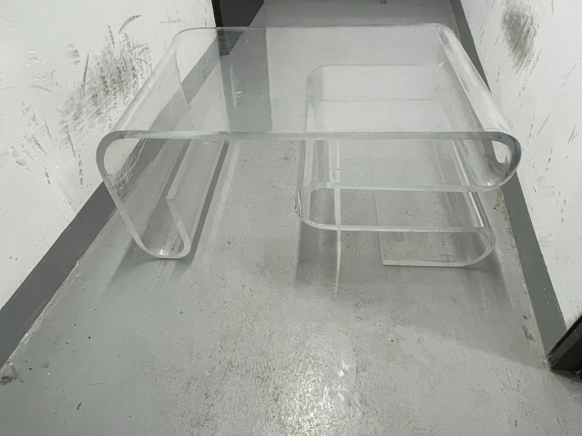Vintage plexiglass coffee table