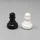 1970s Gorgeous Black and White Chess Set in Volterra Alabaster Handmade.  Made in Italy