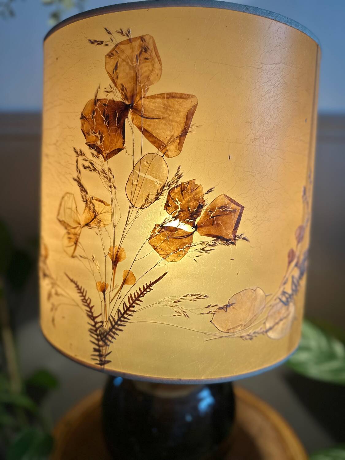 Sandstone ball lamp by Guy Baudat, vintage ceramic