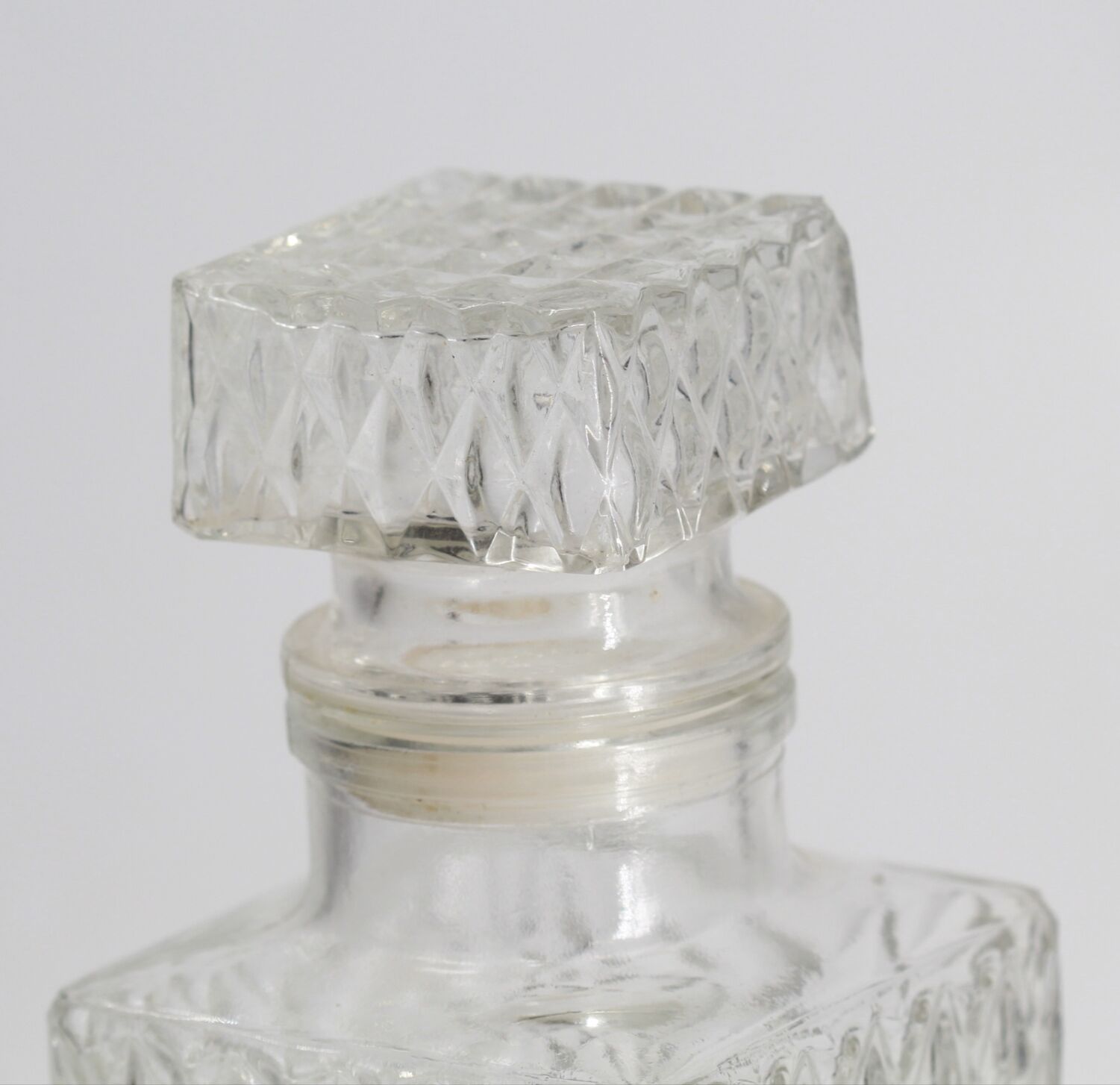 Old glass whiskey decanter