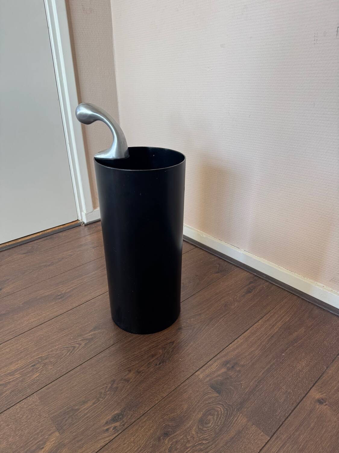 Modernist Italian Metal and Black Abs Umbrella Stand Model Golf by Magis