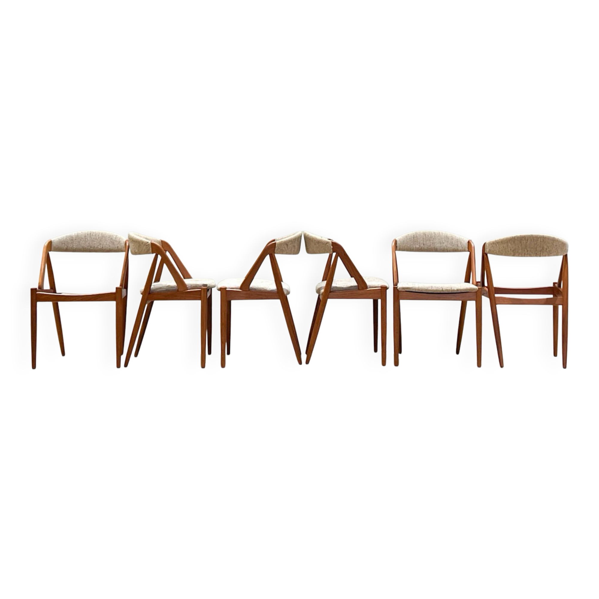 Set of six teak dining chairs by Kai Kristensen (Model 31)