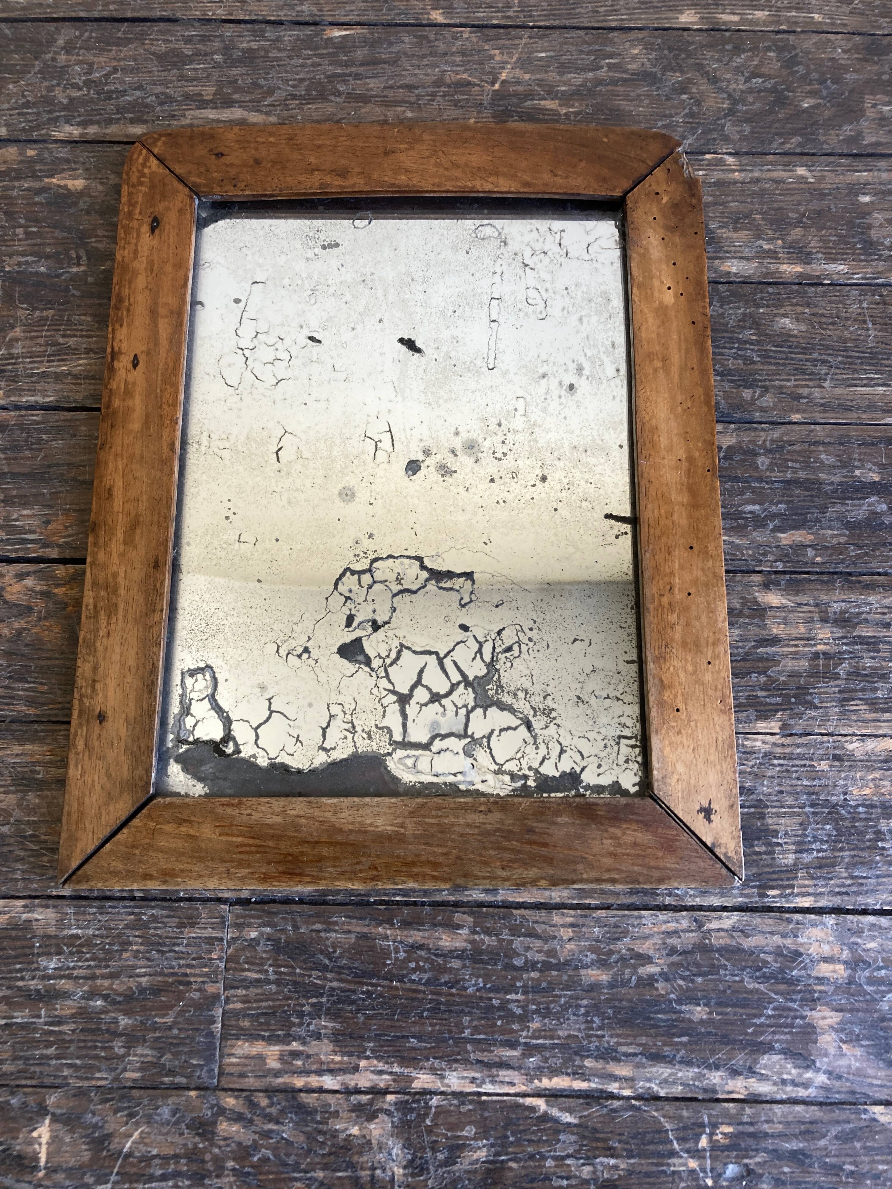 19th mirror with mercury glass 26x33cm