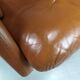 Scandinavian fawn leather sofa