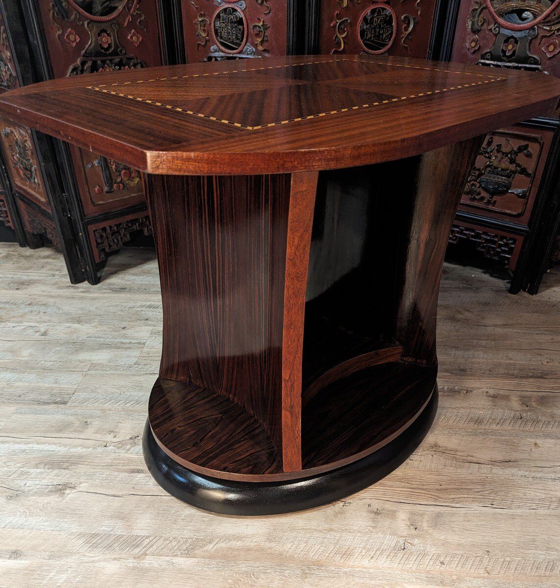 Art Deco mahogany side table