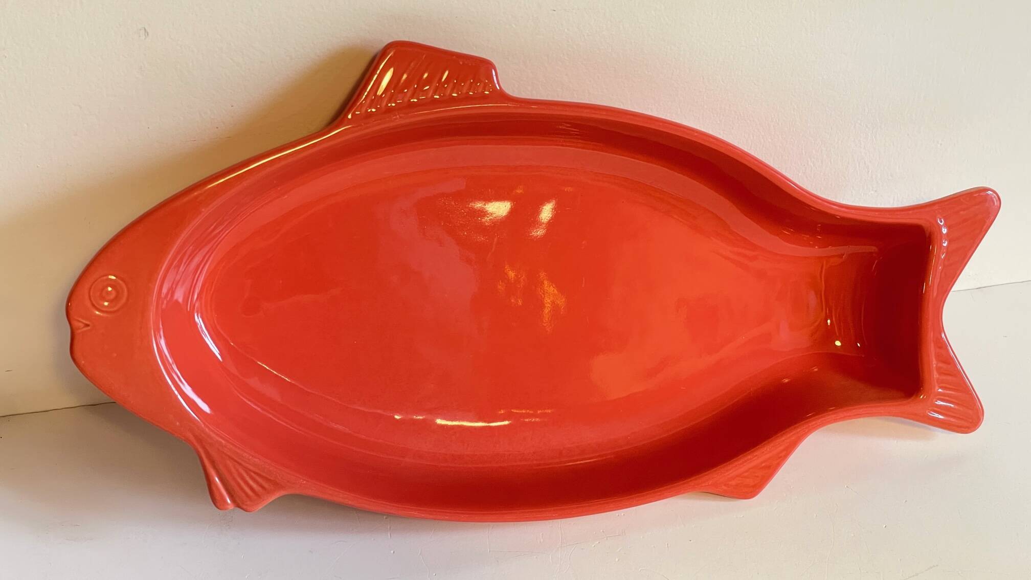 Emile Henry France ceramic dish FISH shape