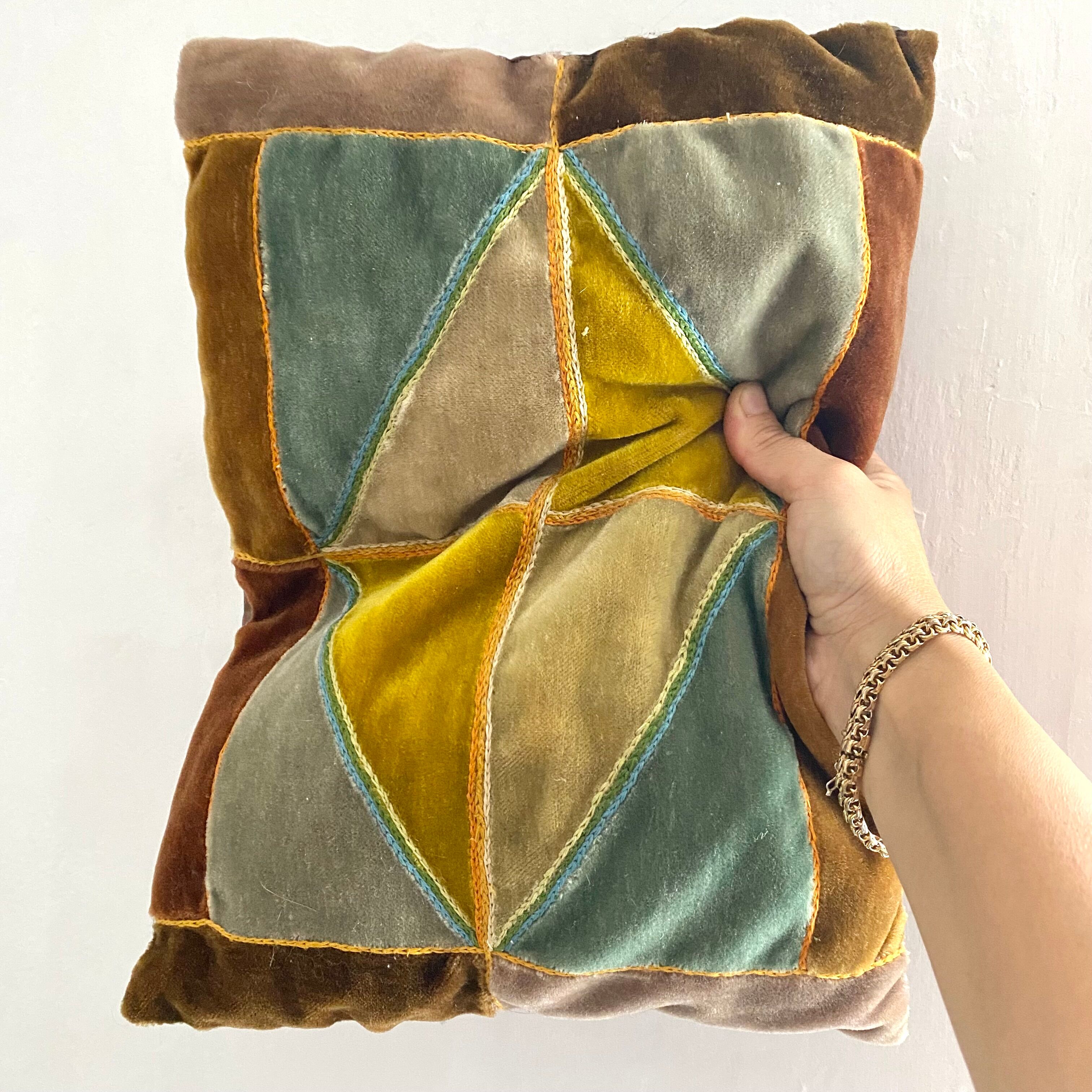 Vintage velvet cushion