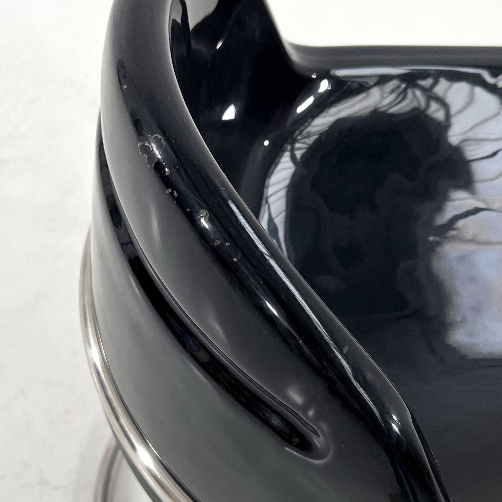 Orix Black Chair by Vittorio Parigi and Nani Prina for Molteni, 1970
