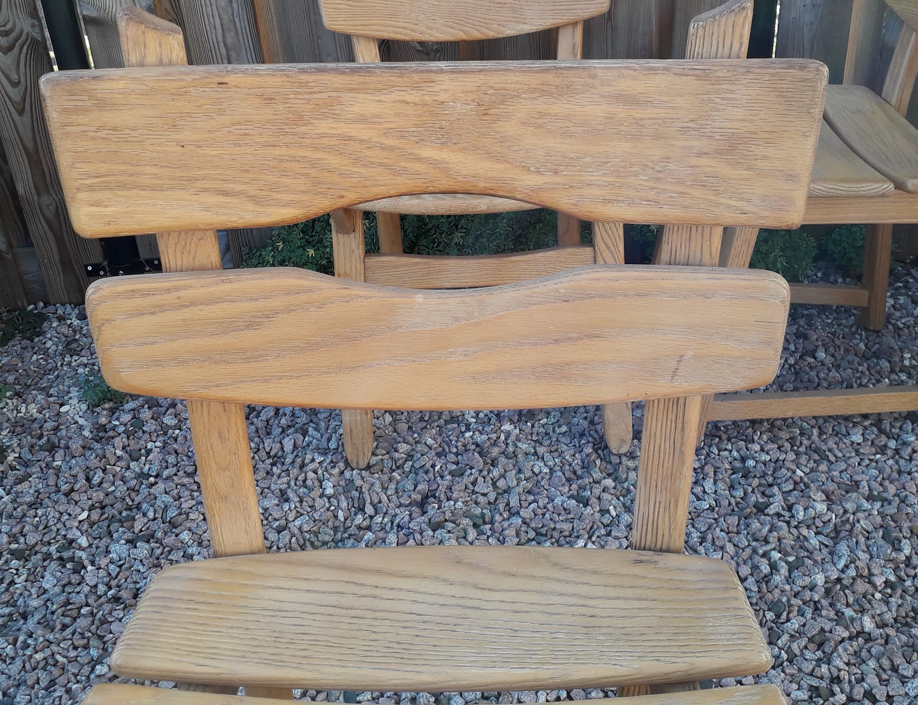 Set of 4 oak chairs
