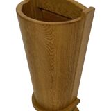 Porte-parapluie vintage en chêne, design de rangement minimaliste des années 60