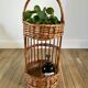 Wicker rattan bottle holder 50s-60s