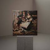 Painting, Bavarian couple, Oil on canvas, 1880