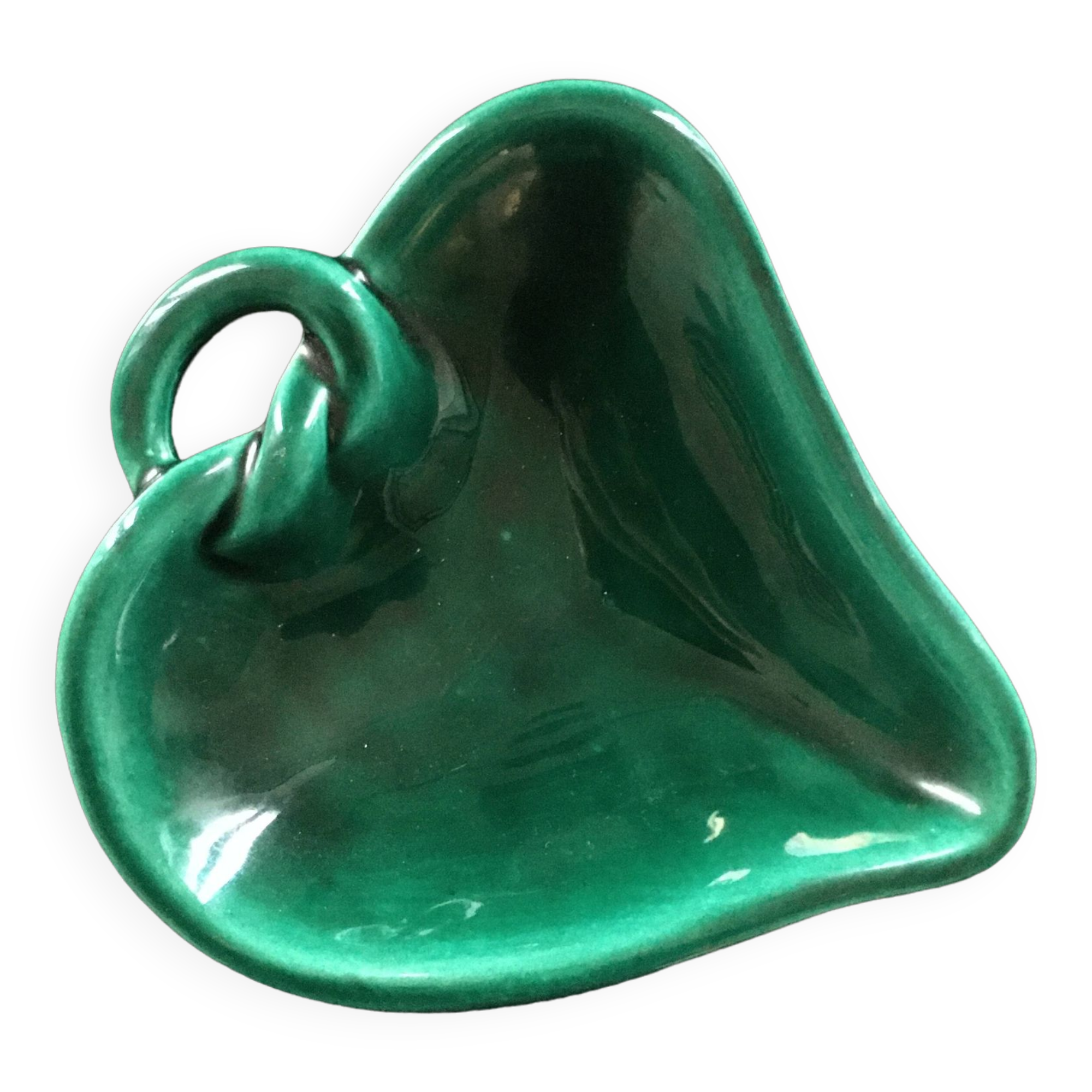 Green earthenware bowl