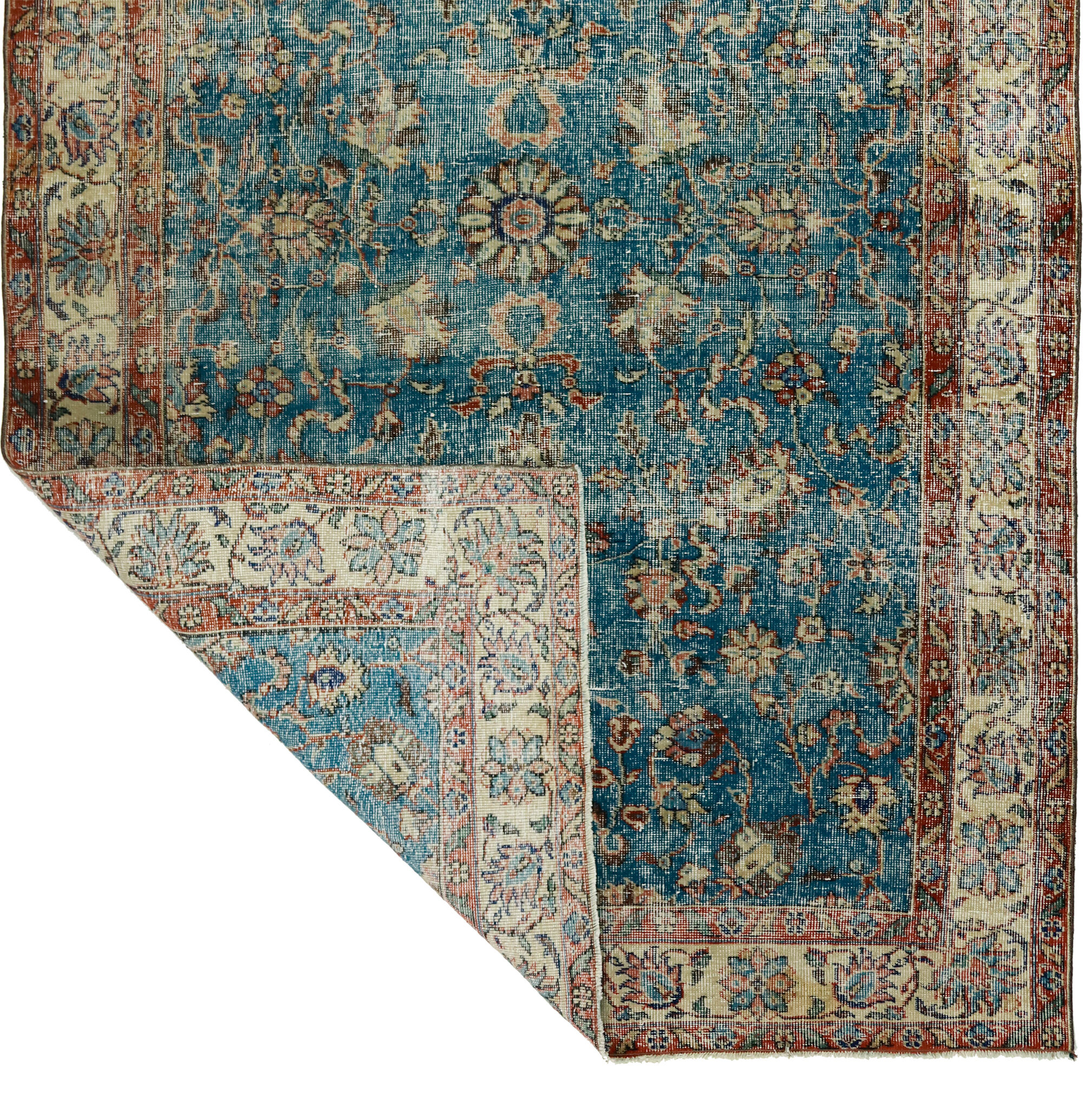Anatolian handmade vintage rug 256 cm x 161 cm