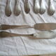 Ens. from 9 fish knives met. argente 1st title "au bon marche" mod.coquille