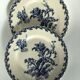 2 Flat plates Gien Chardons dark blue