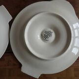 Assiettes à huîtres forme poisson faïence Longwy