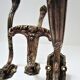 Four patères bronze patinated leafy décor early 20th century
