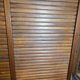 Antique double curtain oak cabinet