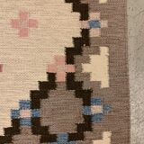 Swedish midcentury carpet Röllakan handwoven 1960