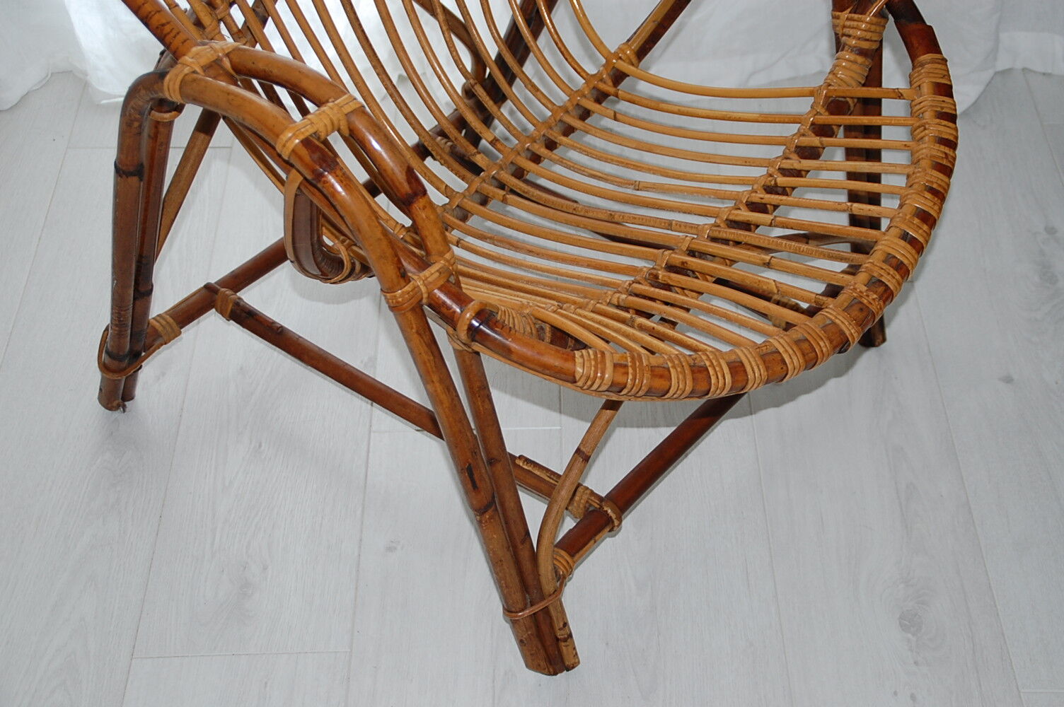 Armchair rattan basket 60s