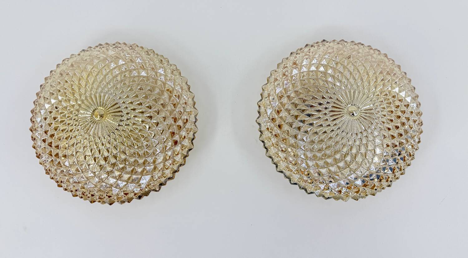 Vintage amber wall lights