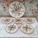 Dessert service 6 pieces 5 people ceramic signed Berger Antibes