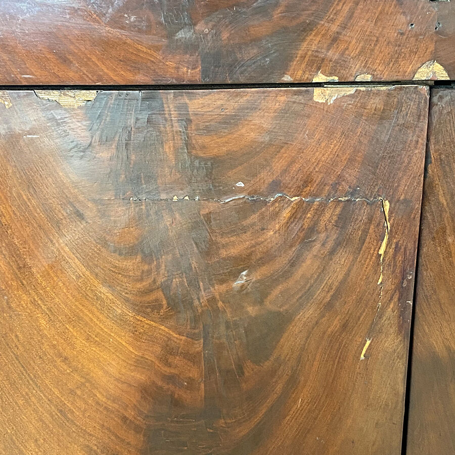 19th century sideboard in mahogany and black granite