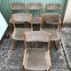 Set of 6 old Baumann chairs sled