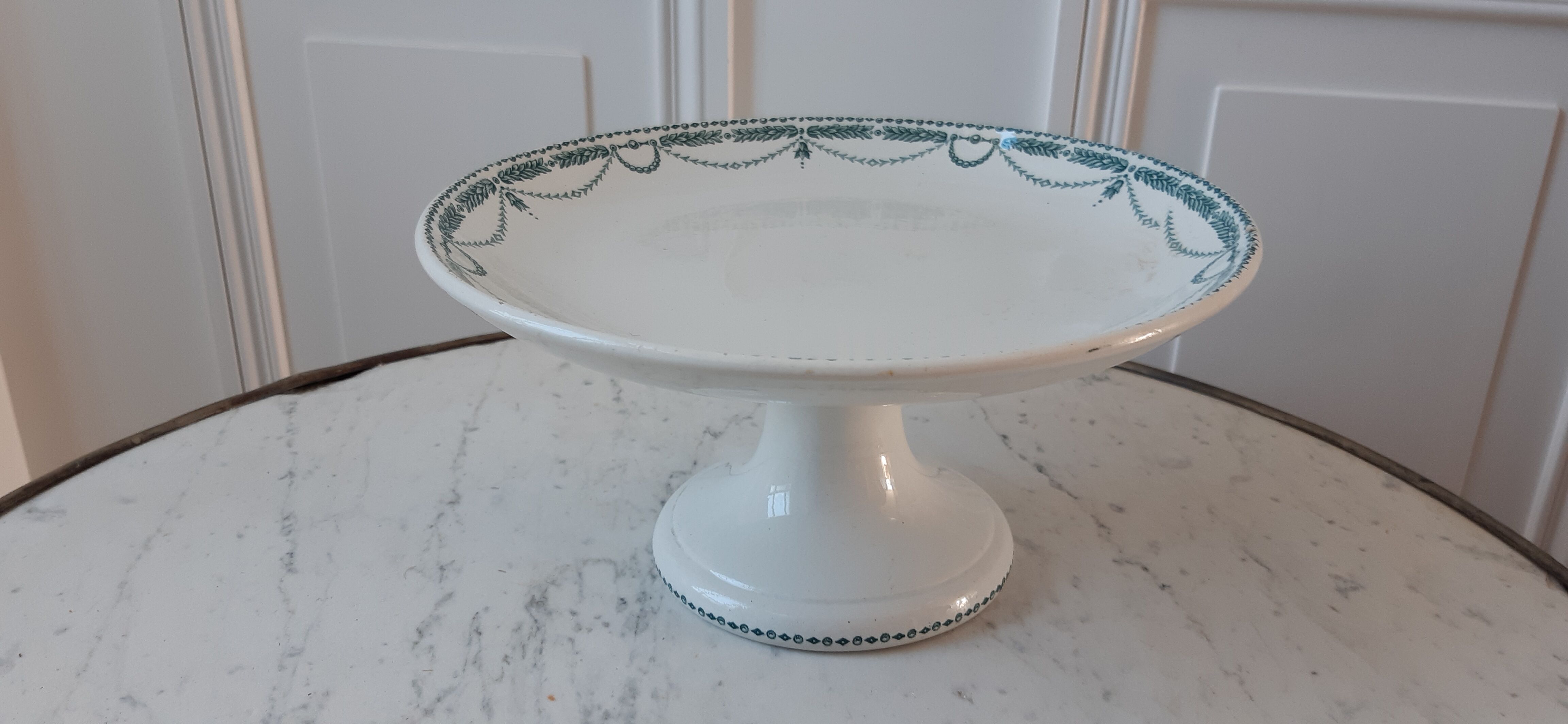 Compotier haut Terre de Fer Saint Amand model "René" late nineteenth