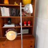 Vintage chrome floor lamp with double adjustable globe – 70s / Spa style