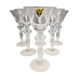 6 crystal cocktail glasses