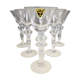 6 crystal cocktail glasses