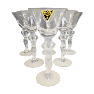6 crystal cocktail glasses