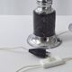 Paire de lampes vintage en marbre & acier 1970