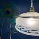 Vintage frosted glass lampshade pendant lamp
