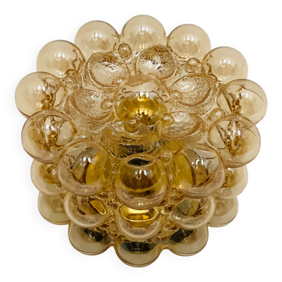 Plafonnier en verre à bulles par Helena Tynell pour Glashütt