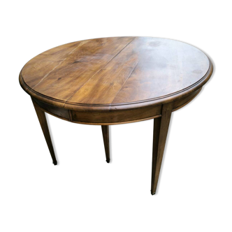 Table extensible, 6 pied fuseaux style Louis XVI, fin XVIIIème