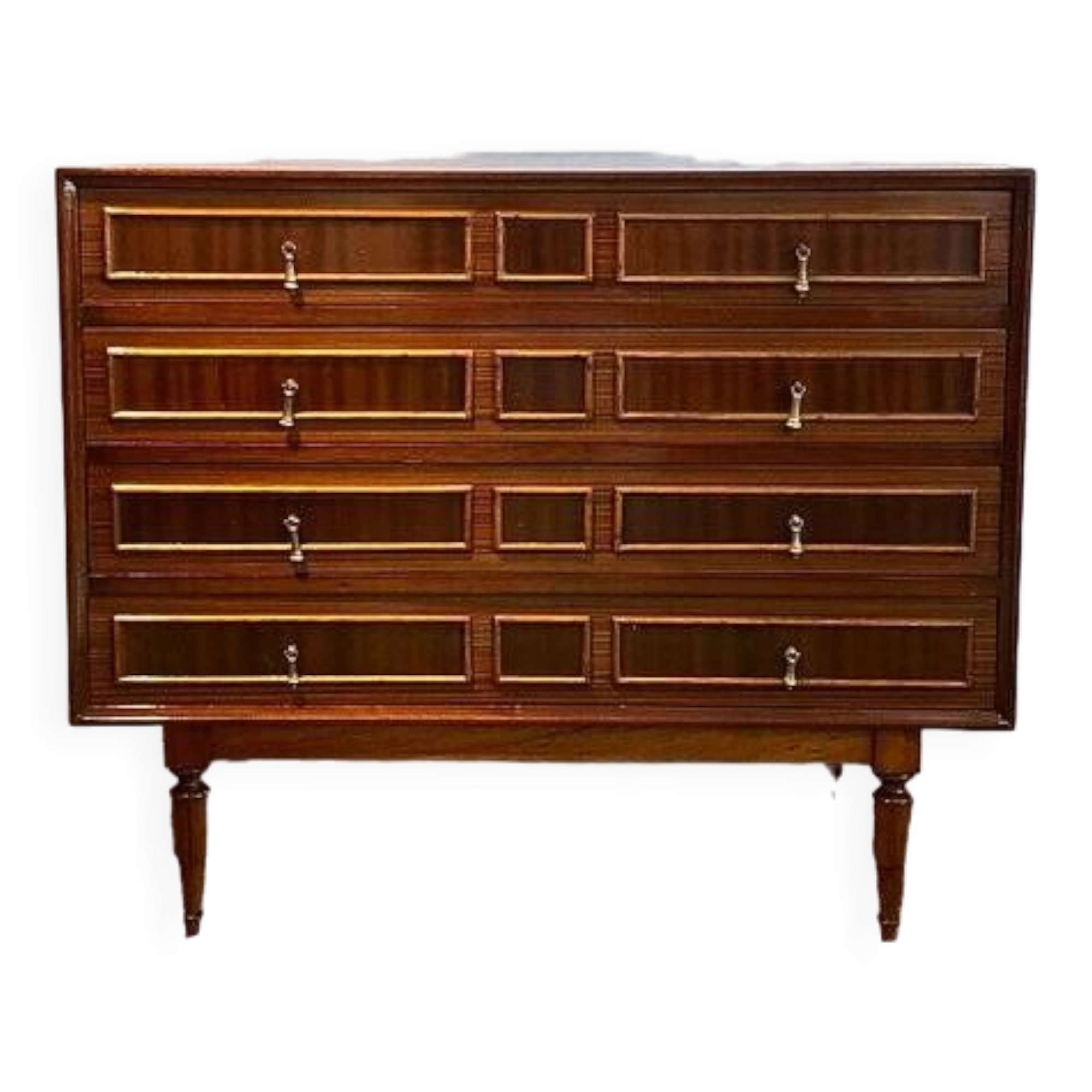 Vintage chest of drawers with bullnose contrasting moulding details