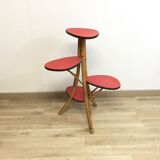 Door red vintage bamboo plant