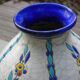 Boch La Louvière vase with a floral decoration in cracked faience