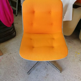 Set of 4 vintage Steelcase Strafor office chairs by Randall Buck.