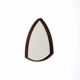Thomas Poss Eferfolger wall mirror in rosewood triangular Denmark 1960