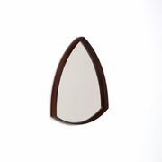 Thomas Poss Eferfolger wall mirror in rosewood triangular Denmark 1960