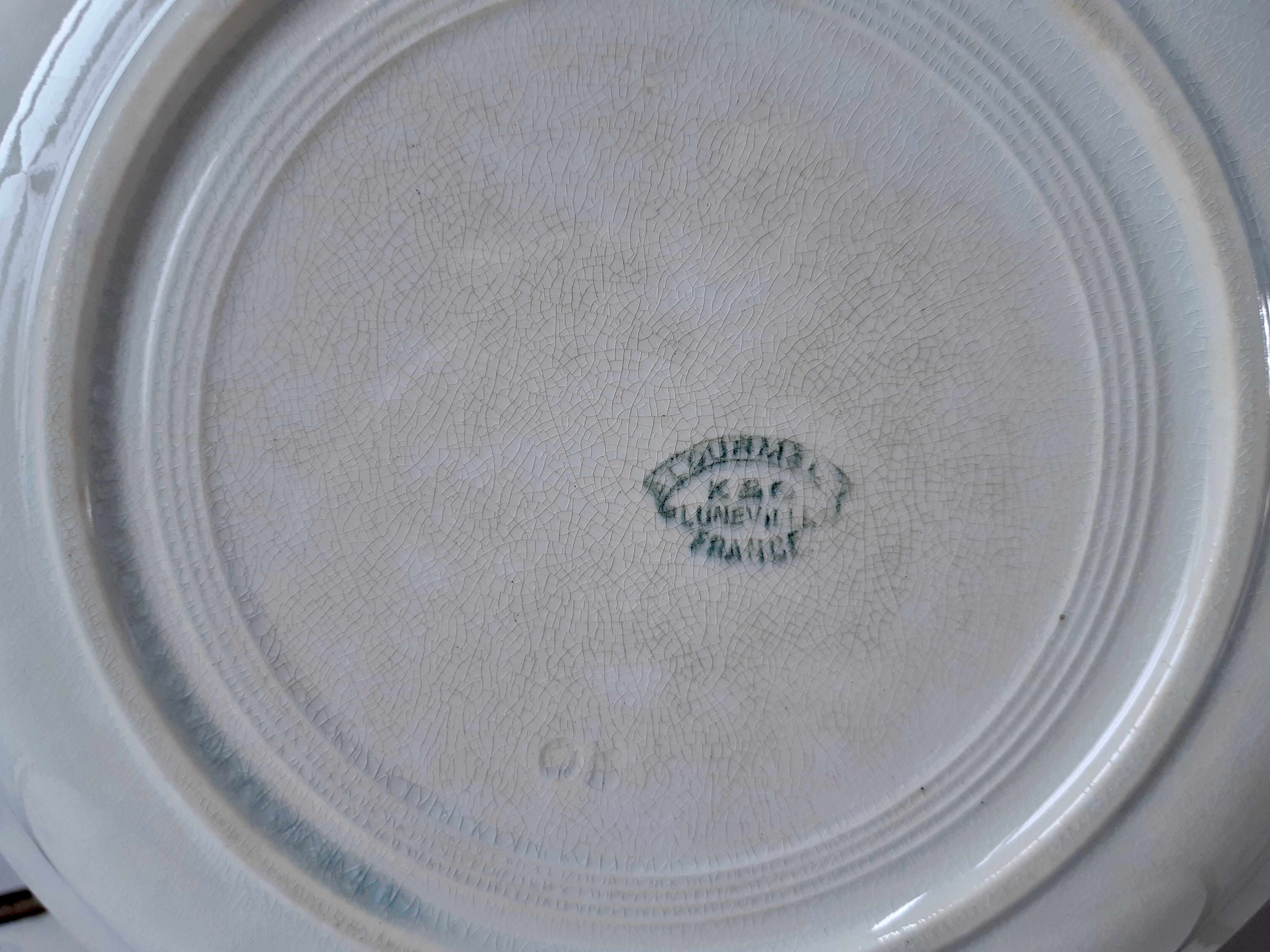 Plat creux lunéville vert