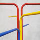 Vintage Scandinavian design primary colored coat rack Ikea
