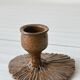 Atypical brown ceramic candle holder
