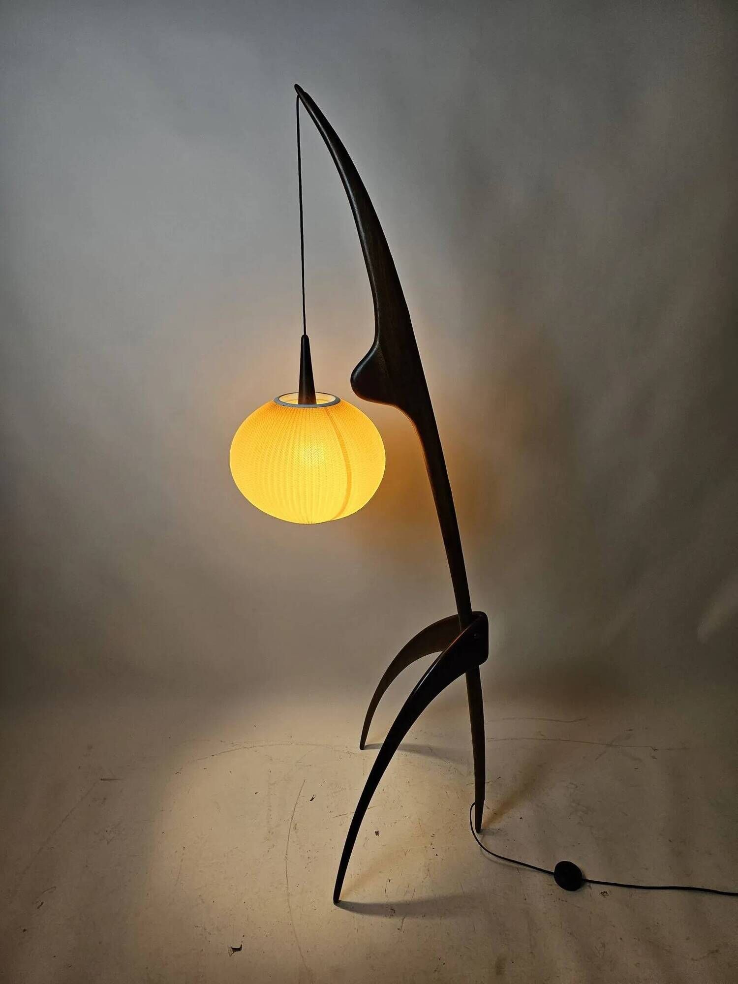 Floor lamp “Praying Mantis” by Rispal – France 1950s